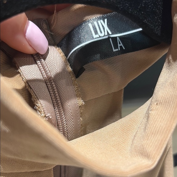 Lux Tan Halter Tank Top - Picture 2 of 4